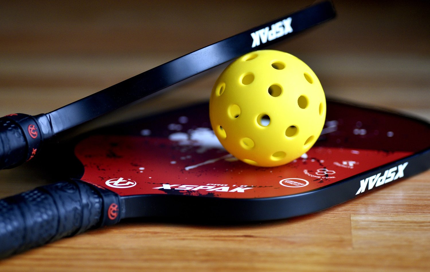 2 Pickleball Paddles With A Ball