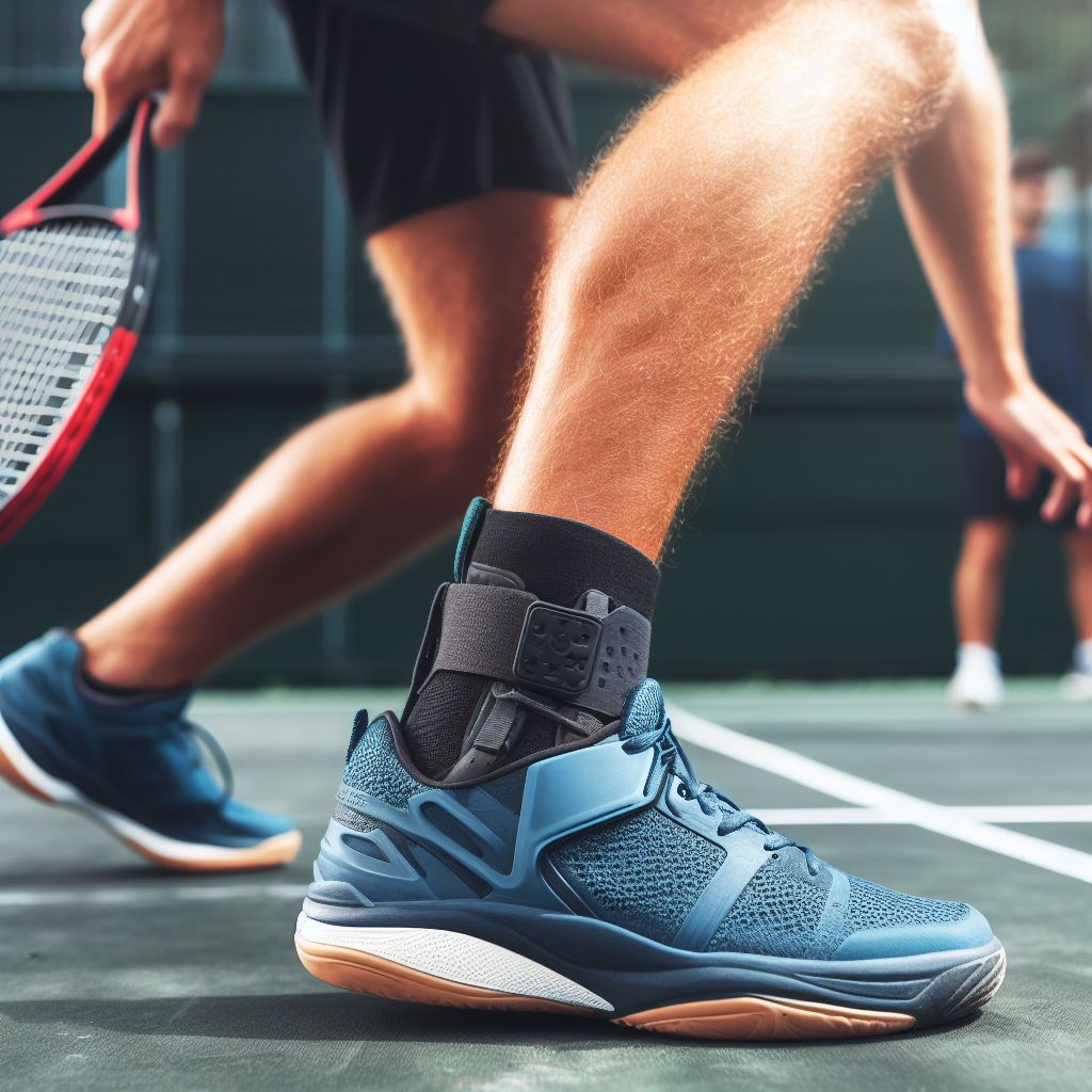 A Player Wearing Orthopedic Pickleball Shoes During An Intense Match Emphasizing The Importance Of Achilles Health