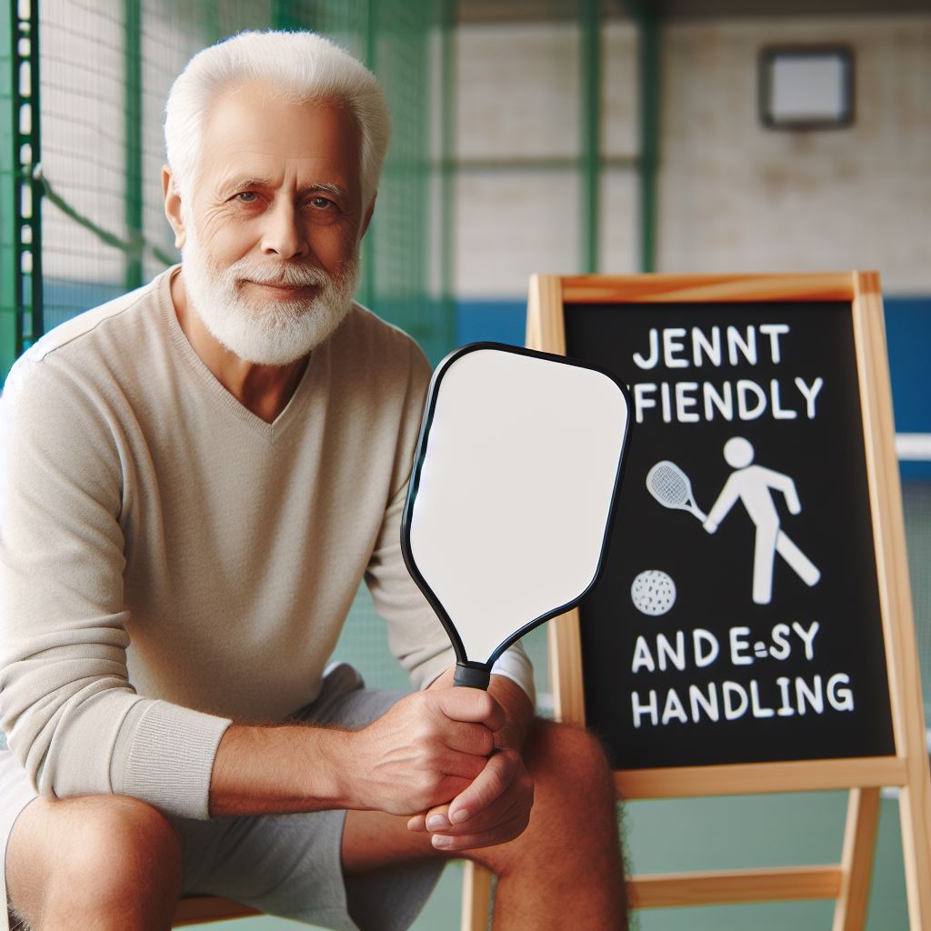 A Senior Player Using One Of The Recommended Joint Friendly Pickleball Paddles Emphasizing A Comfortable Grip And Easy Handling