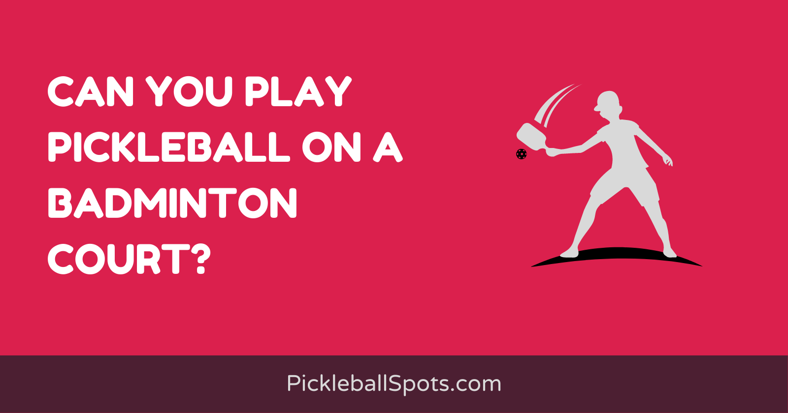 Can You Play Pickleball On A Badminton Court