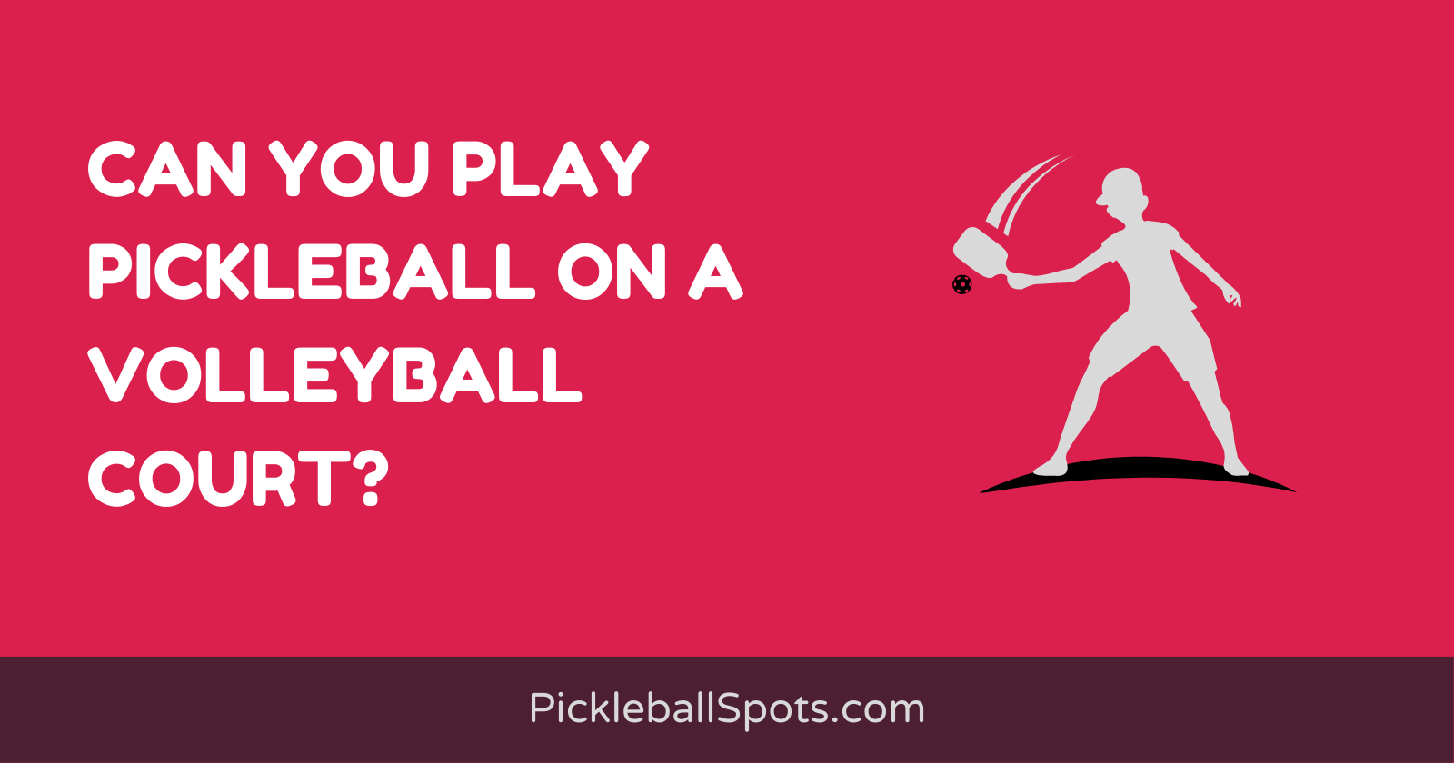 Can You Play Pickleball On A Volleyball Court