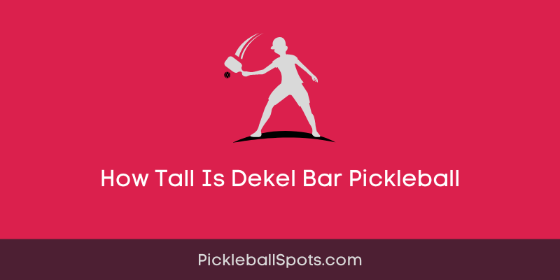 How Tall Is Dekel Bar Pickleball?