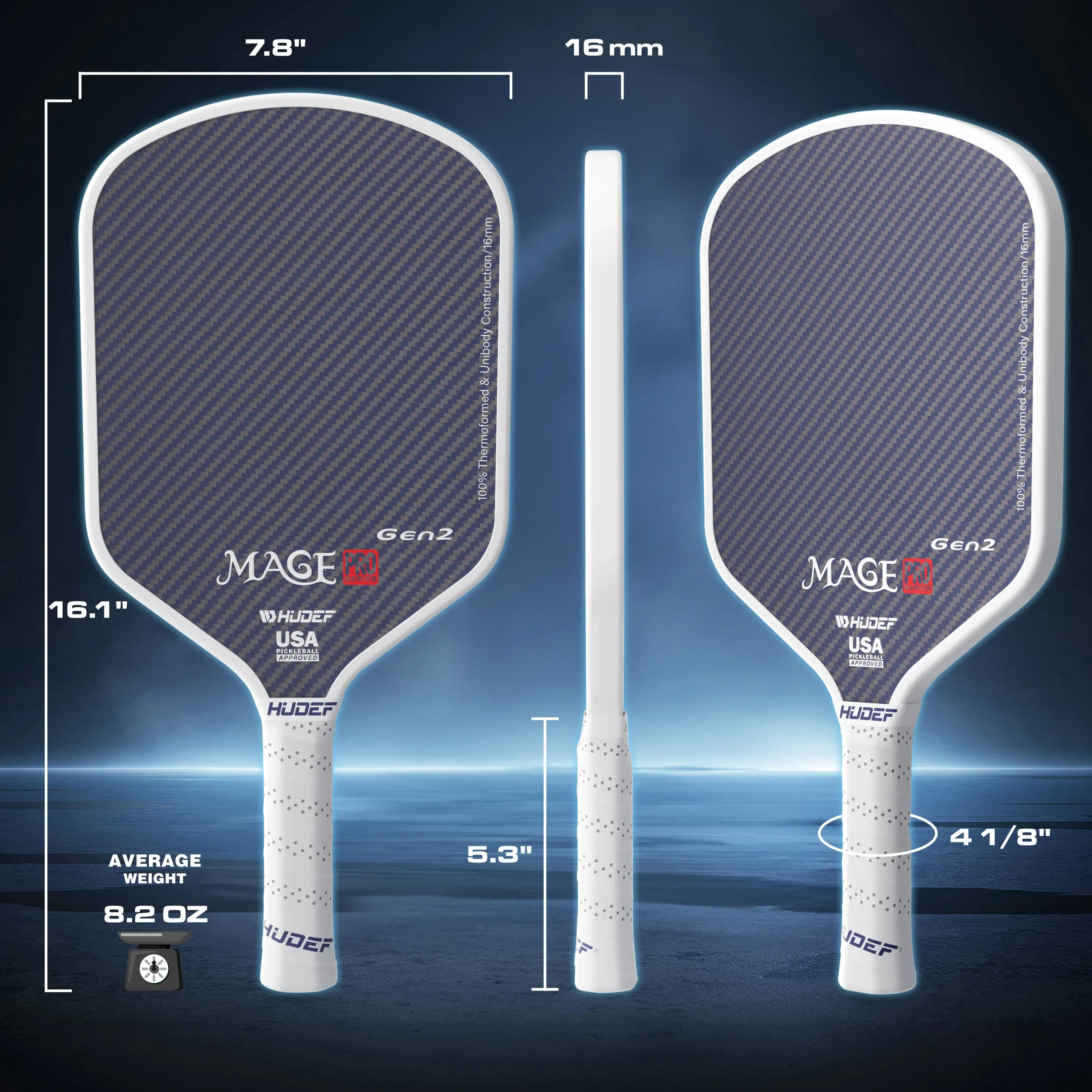 Hudef Mage Pro Gen2 Pickleball Paddle Review Pickleballspots.com 5 Scaled