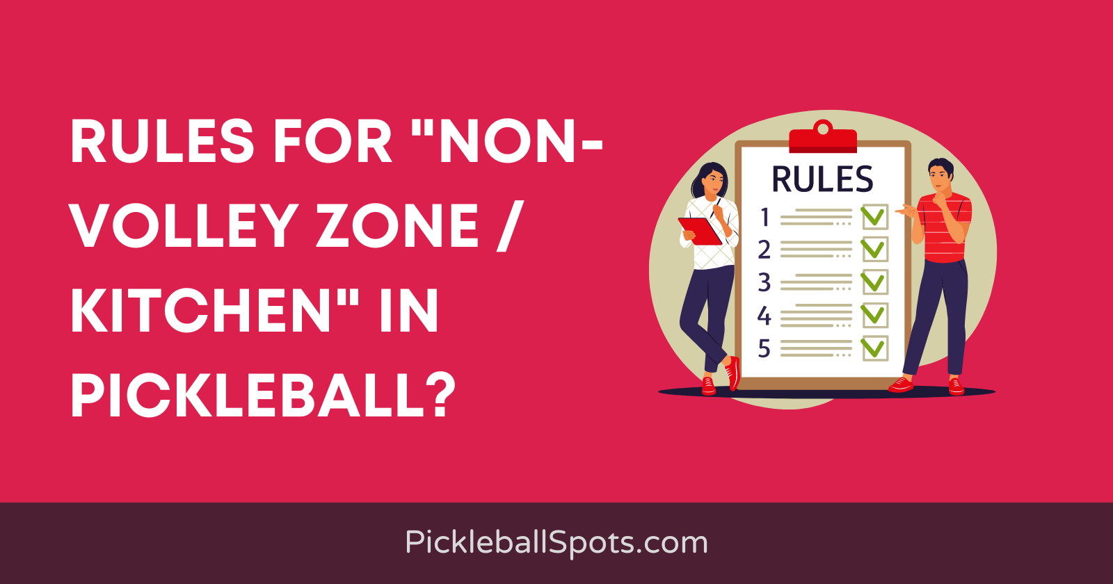 Non-Volley Zone Rules In Pickleball