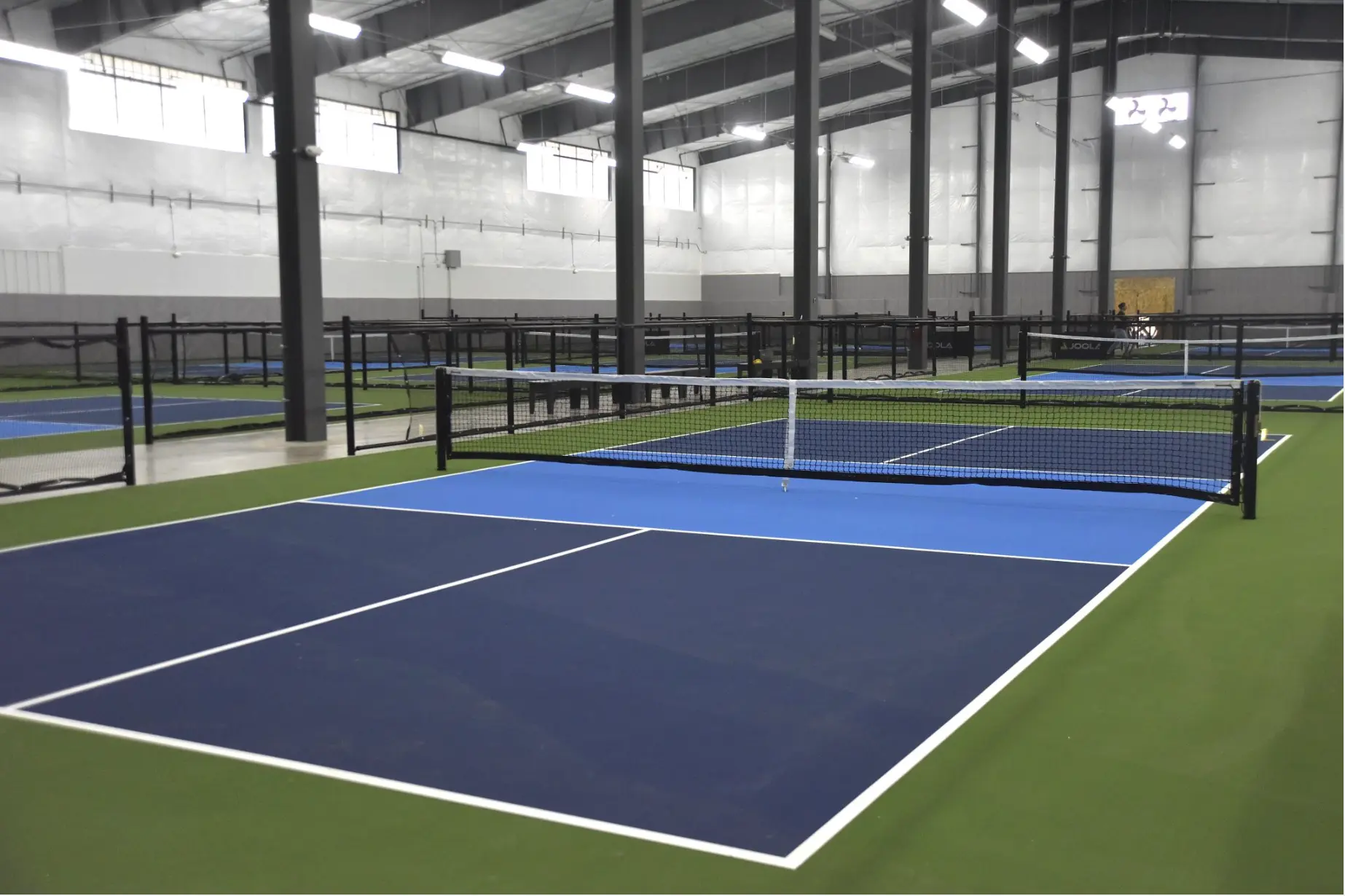 The pickleball center at the Steamboat Tennis and Pickleball Complex is set to open its doors for a soft opening at the end of the month. Construction on the steel building began last September and the inside was being finished on Friday, July 19, 2024.