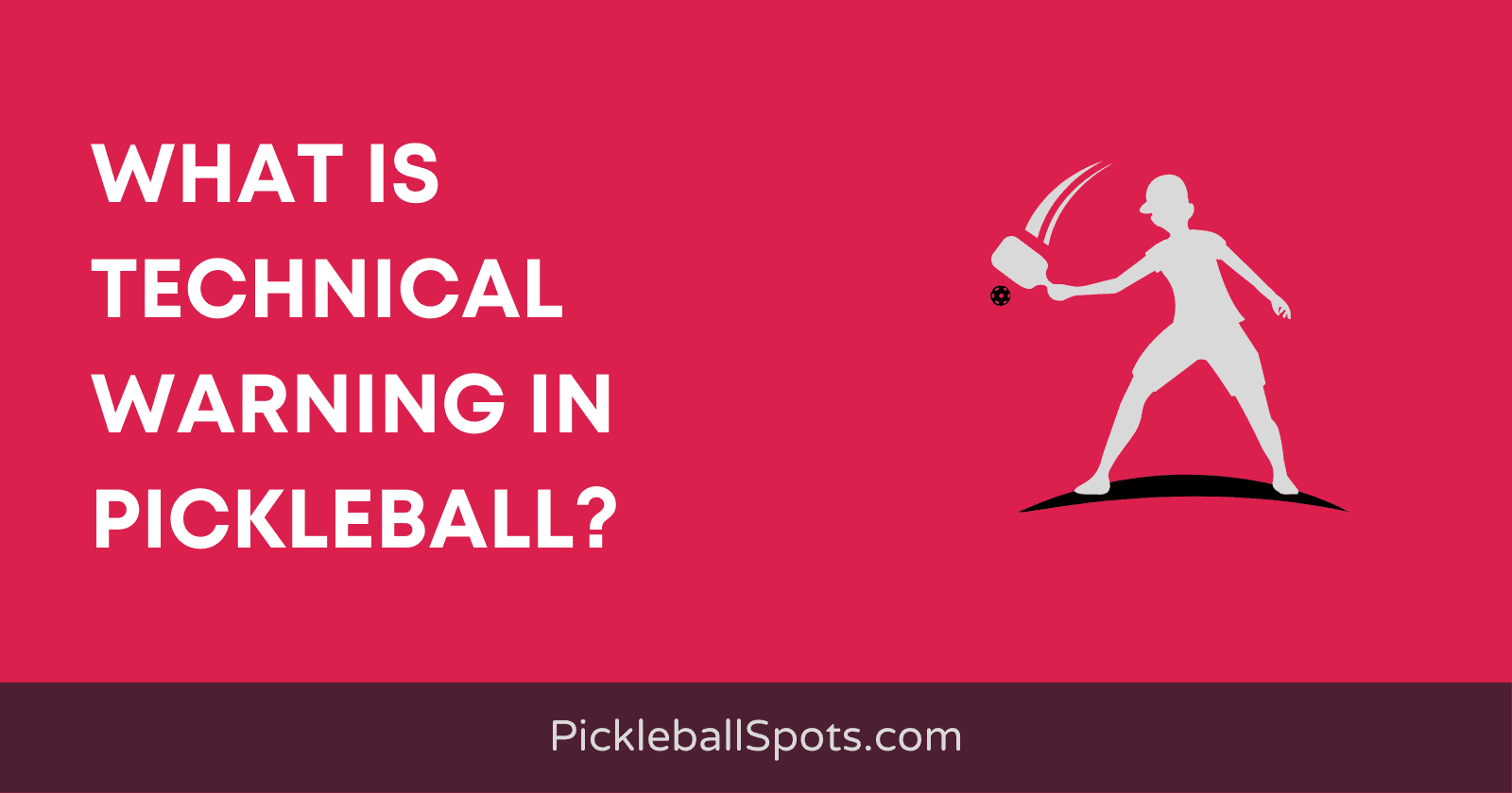 What Is Technical Warning In Pickleball